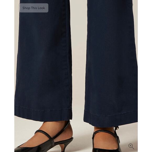 J. Crew Charley kickout cropped pant in chino Navy NWT size 24 - Picture 2 of 12